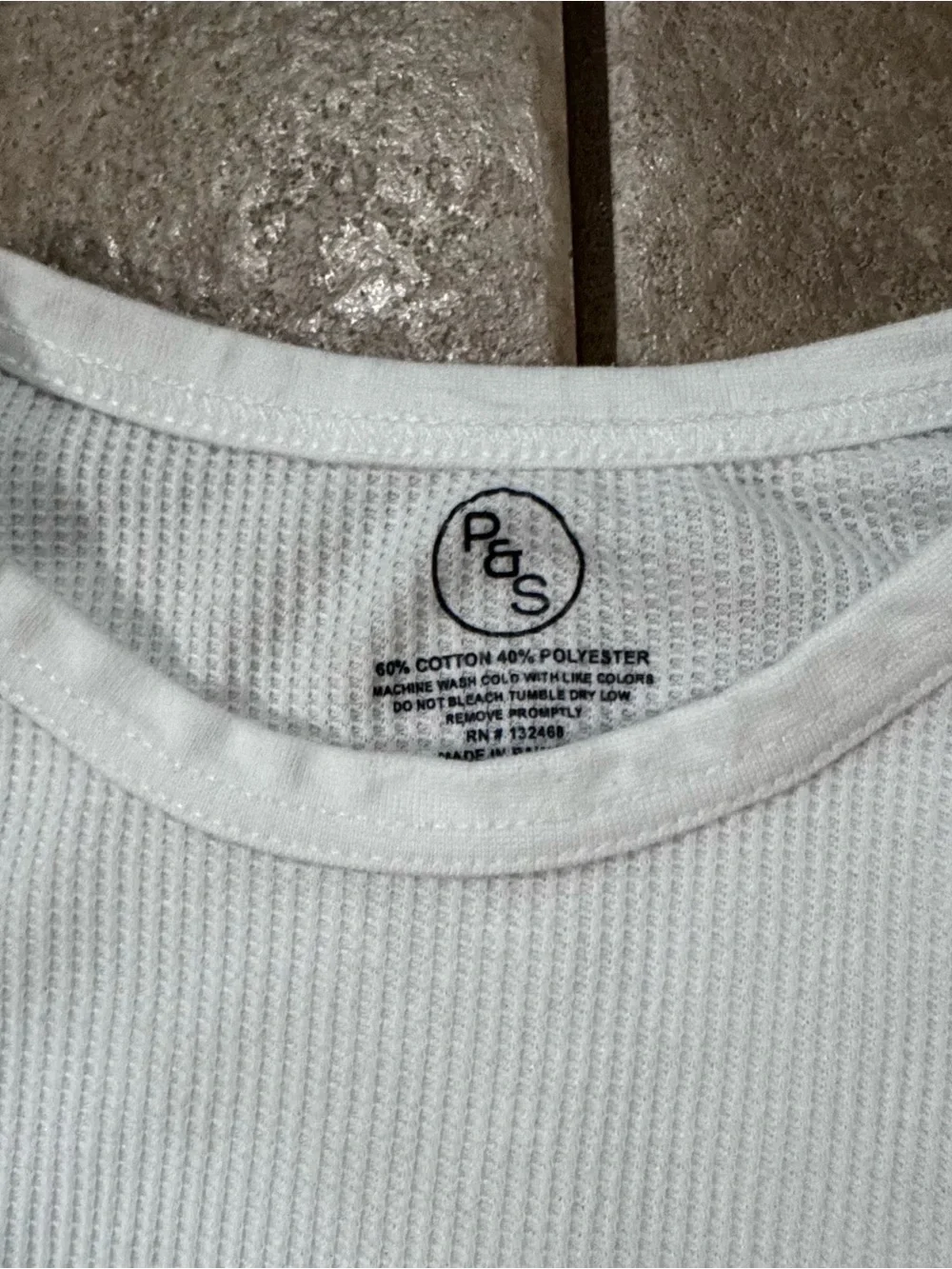 P&S- Men's White Thermal Long-Sleeve Pajama Set - Classic Comfort